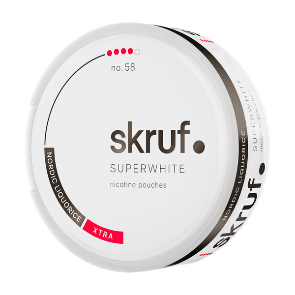 Νικοτίνης φακελάκια SKRUF Superwhite Nordic Liquorice Xtra No 58