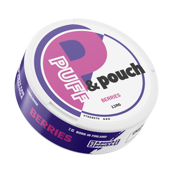 Puff and Pouch Berries Strong 12mg nikotino maišeliai